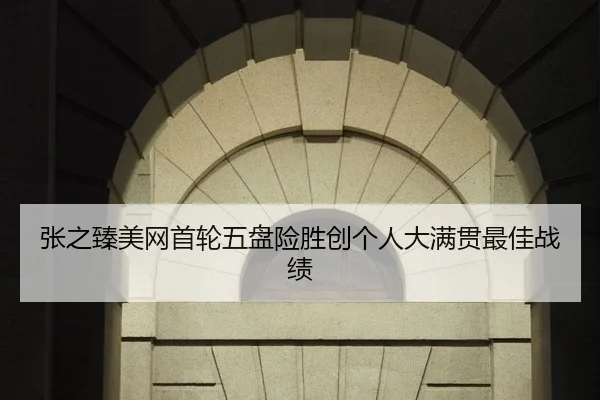 张之臻美网首轮五盘险胜创个人大满贯最佳战绩